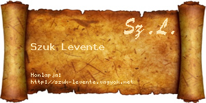 Szuk Levente névjegykártya